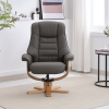 Sardinia Recliner Chair & Footstool in Cinder